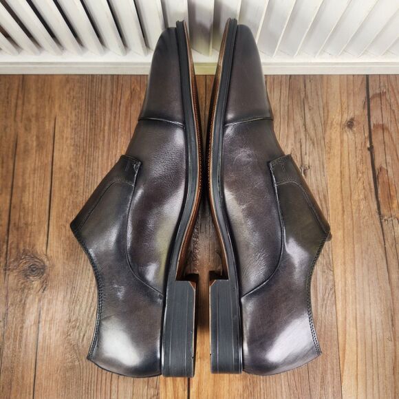 Jump New York Manuel Double Monk Strap Dress Shoes Mens 9 M Grey Leather Preppy - Picture 6 of 11